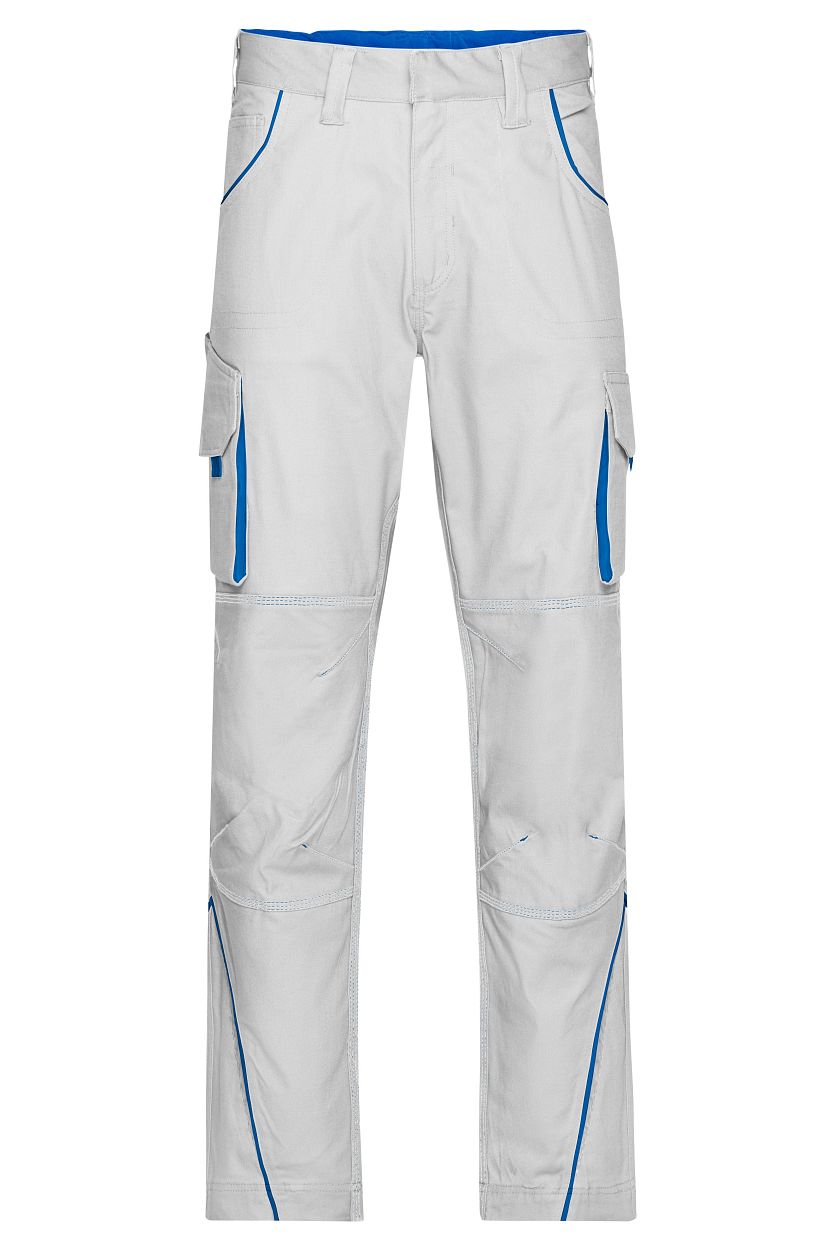 Workwear Pants - COLOR - "JN847" in White/Royal, Größe 62 - Daiber