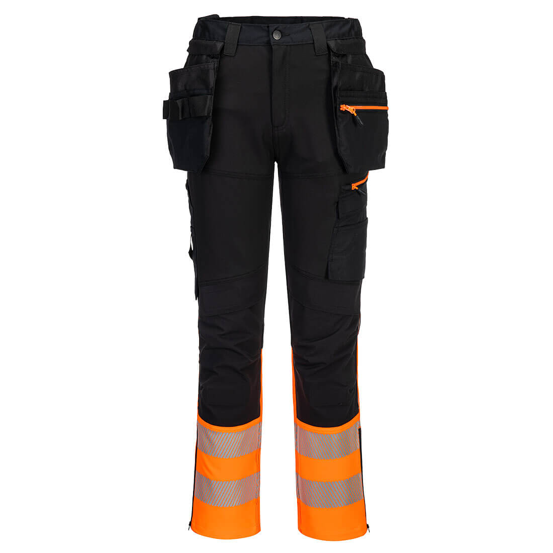 DX4 Warnschutz Handwerker Bundhose Klasse 1 DX457 in Orange / Schwarz, Größe 41 von Portwest