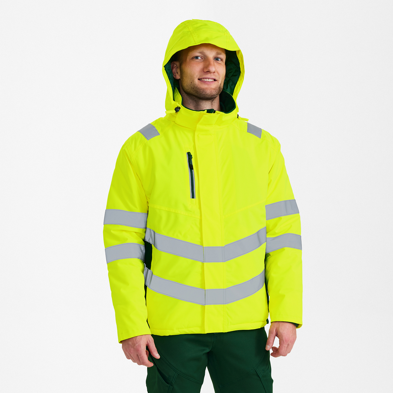 ENGEL Safety Winterjacke in Gelb/Grün, Größe XS