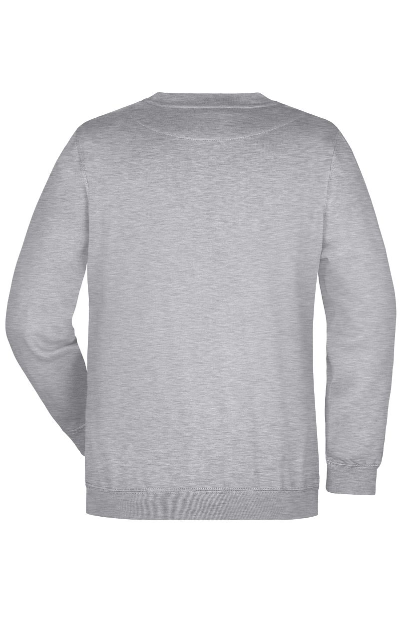 Round-Sweat Heavy "JN040" in Grey-Heather, Größe 5XL - Daiber