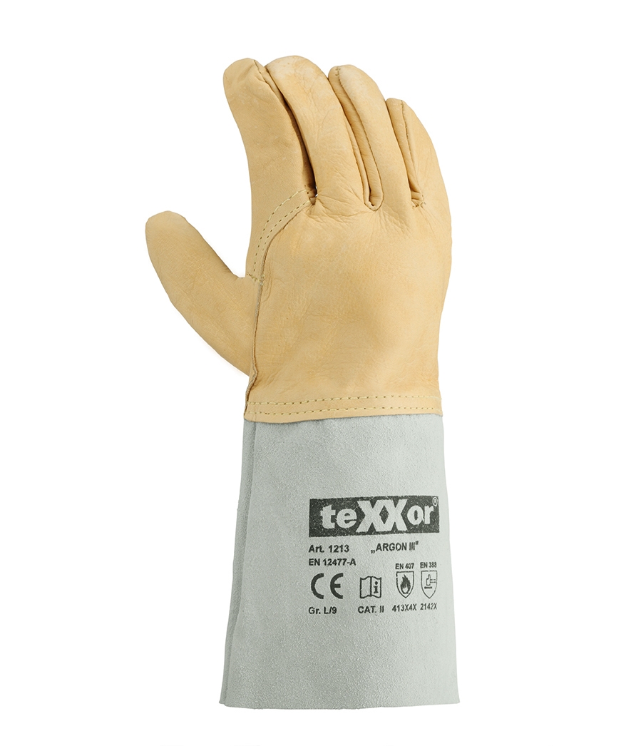 teXXor® Schweißerhandschuhe ARGON III in Braun, Größe 11