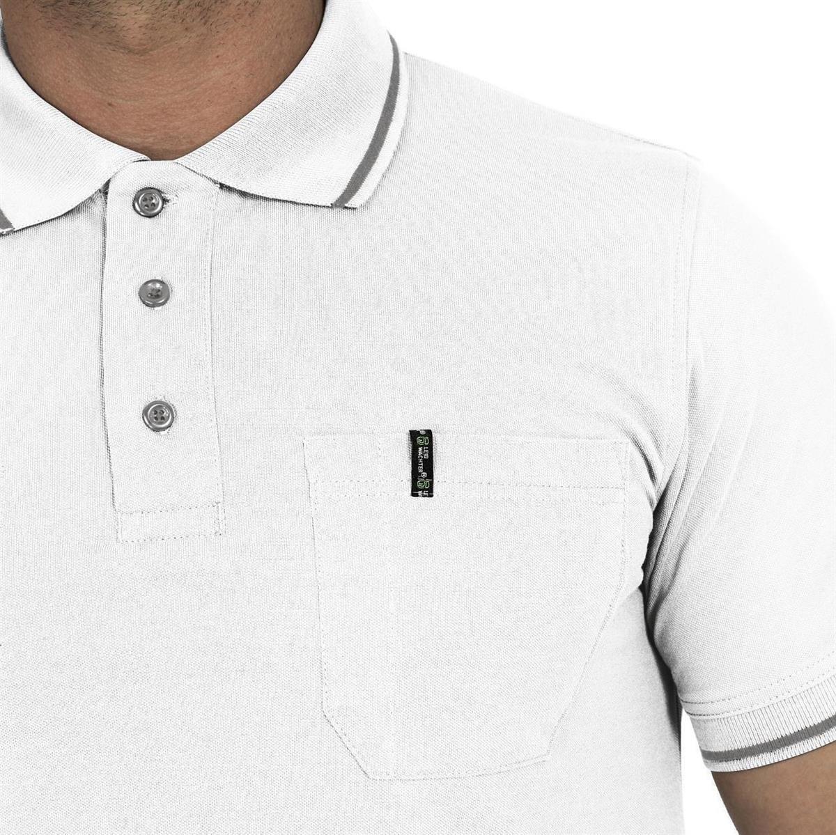 Polo-Shirt "Jens" Flex Line Weiß FLEXU, Gr. 2XL von Leibwächter