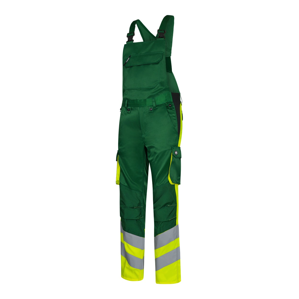 ENGEL Safety Light Latzhose in Green/Hivis yellow, Größe 106
