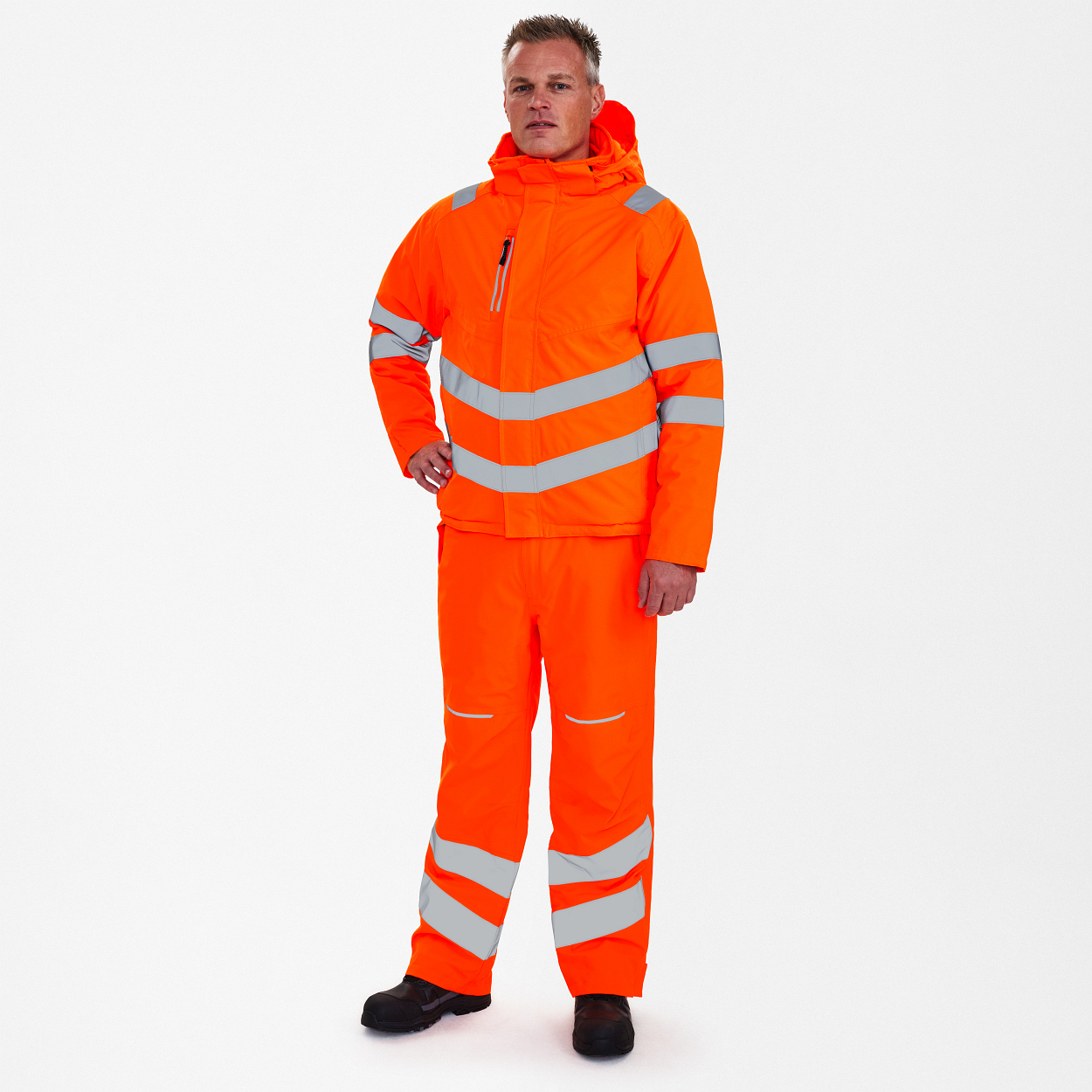 Safety Winterjacke in Hi-vis Orange, Größe XS
