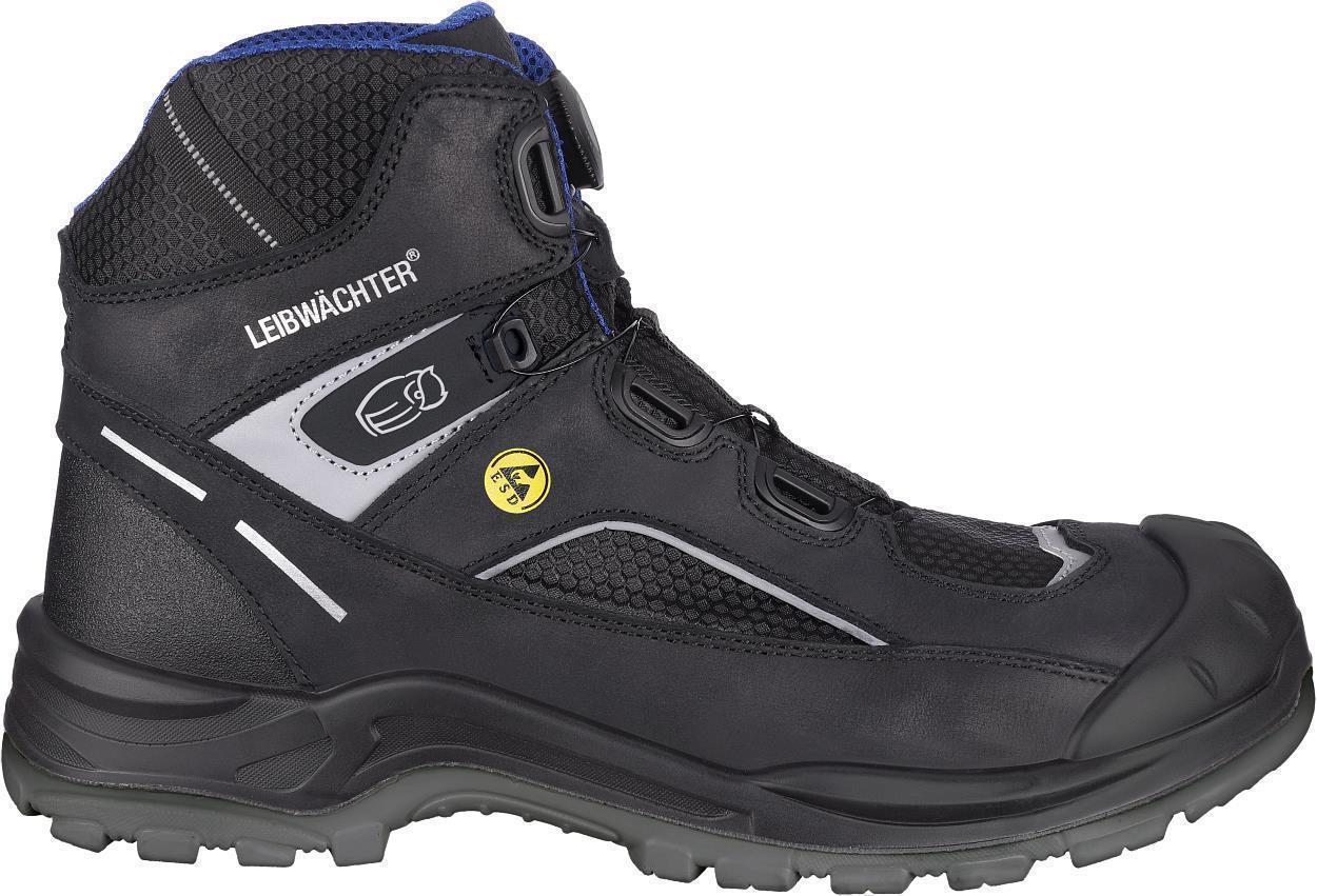 Stiefel niedrig L6141 Porto in Schwarz, Gr. 48 von Leibwächter