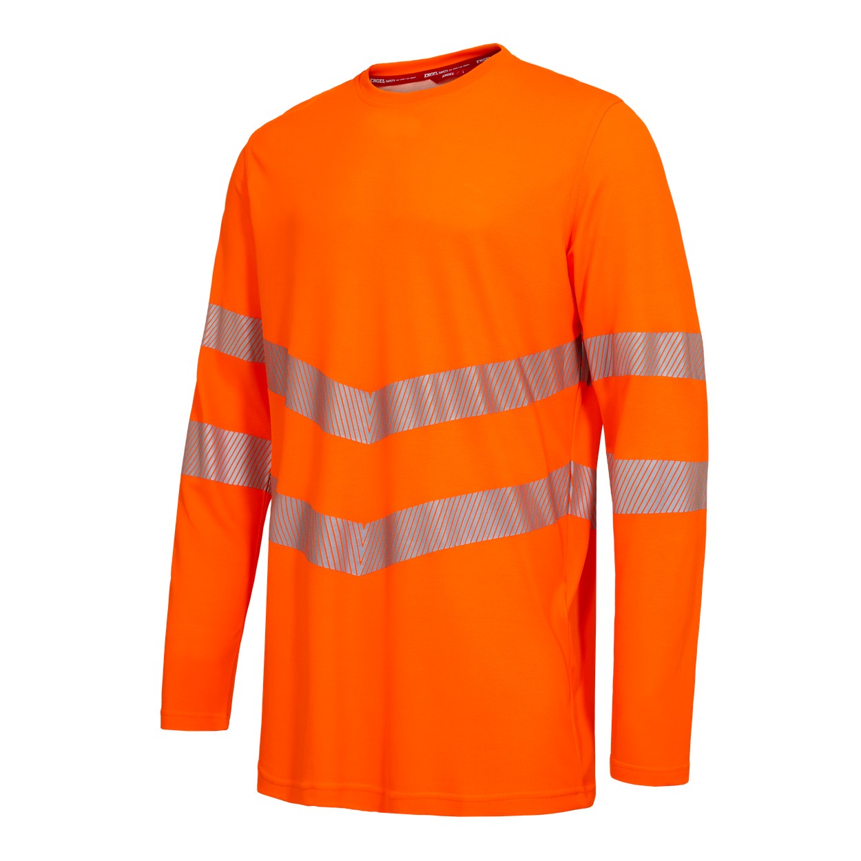 ENGEL Safety Langarm-T-Shirt in Hi-vis Orange, Größe XS
