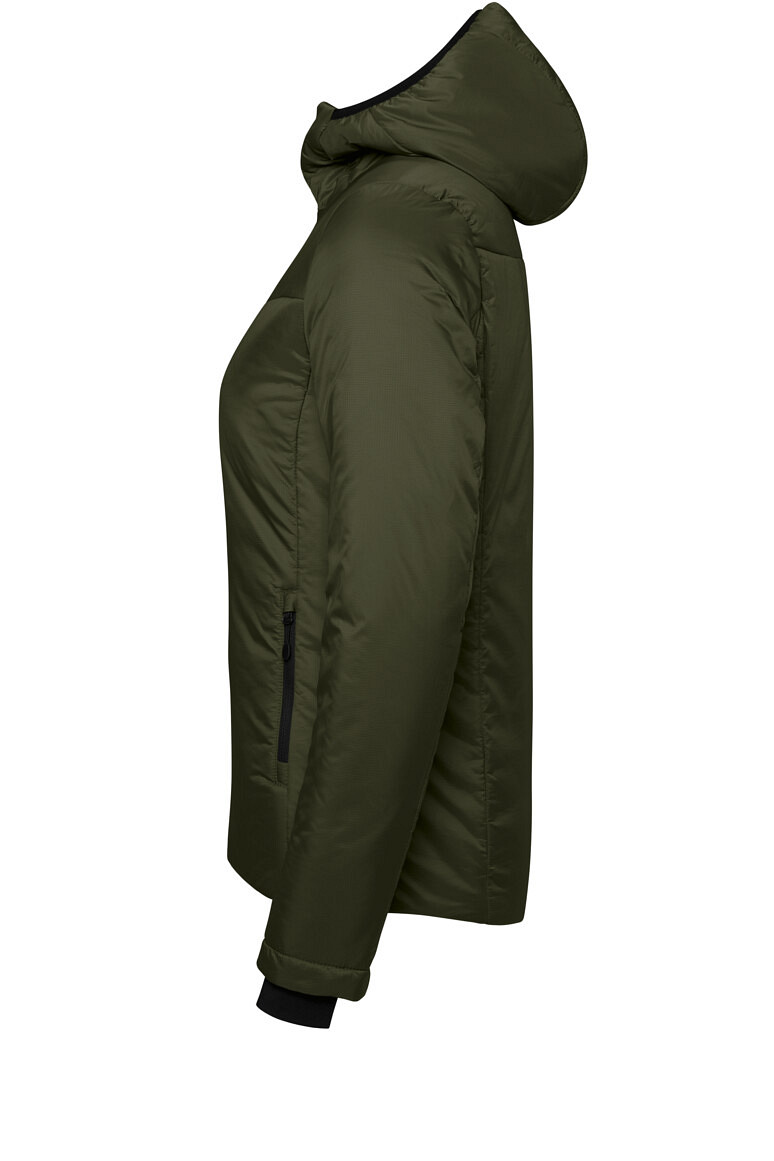 HAKRO 289 Damen Kapuzen Thermo Loftjacke in olive, Größe 3XL