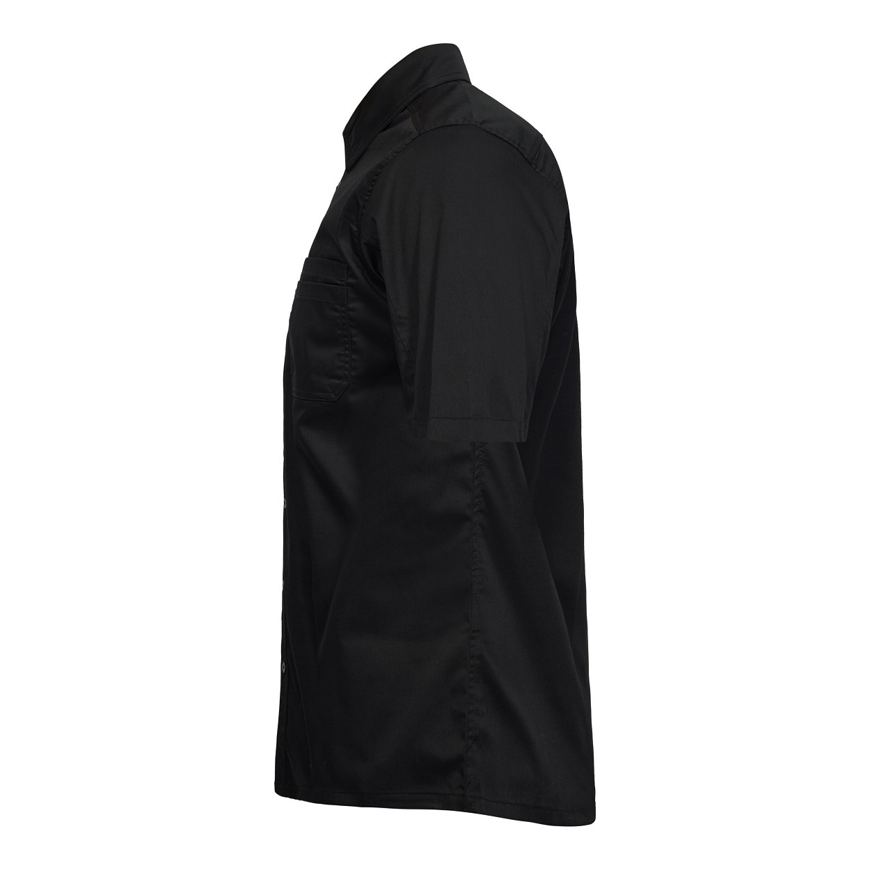 ENGEL Extend kurzärmliges Arbeitshemd mit Stretch in Schwarz, Größe XS