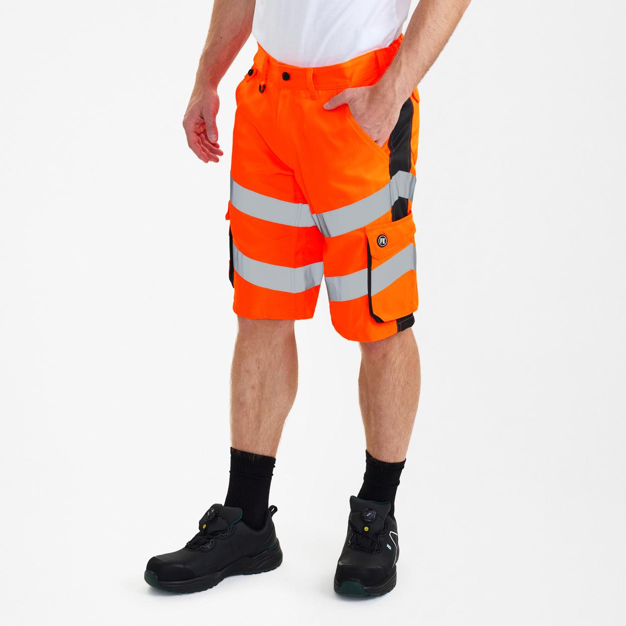 ENGEL Safety Light Arbeitsshorts in Orange/Anthrazit Grau, Größe 54