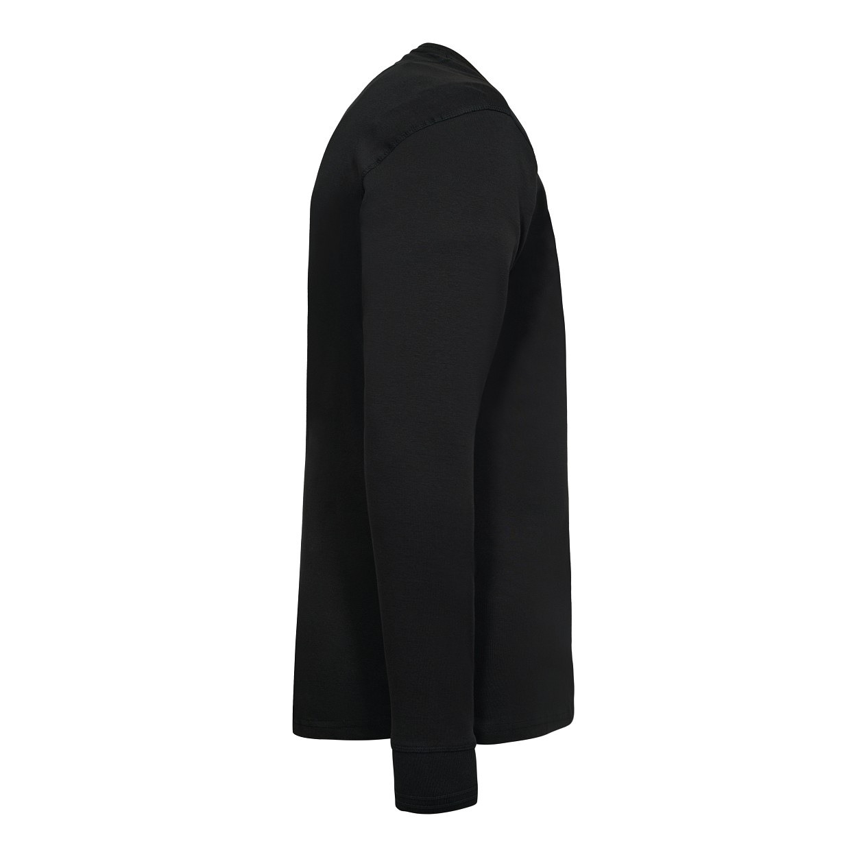 ENGEL Extend Grandad langarm-Shirt in Schwarz, Größe XS