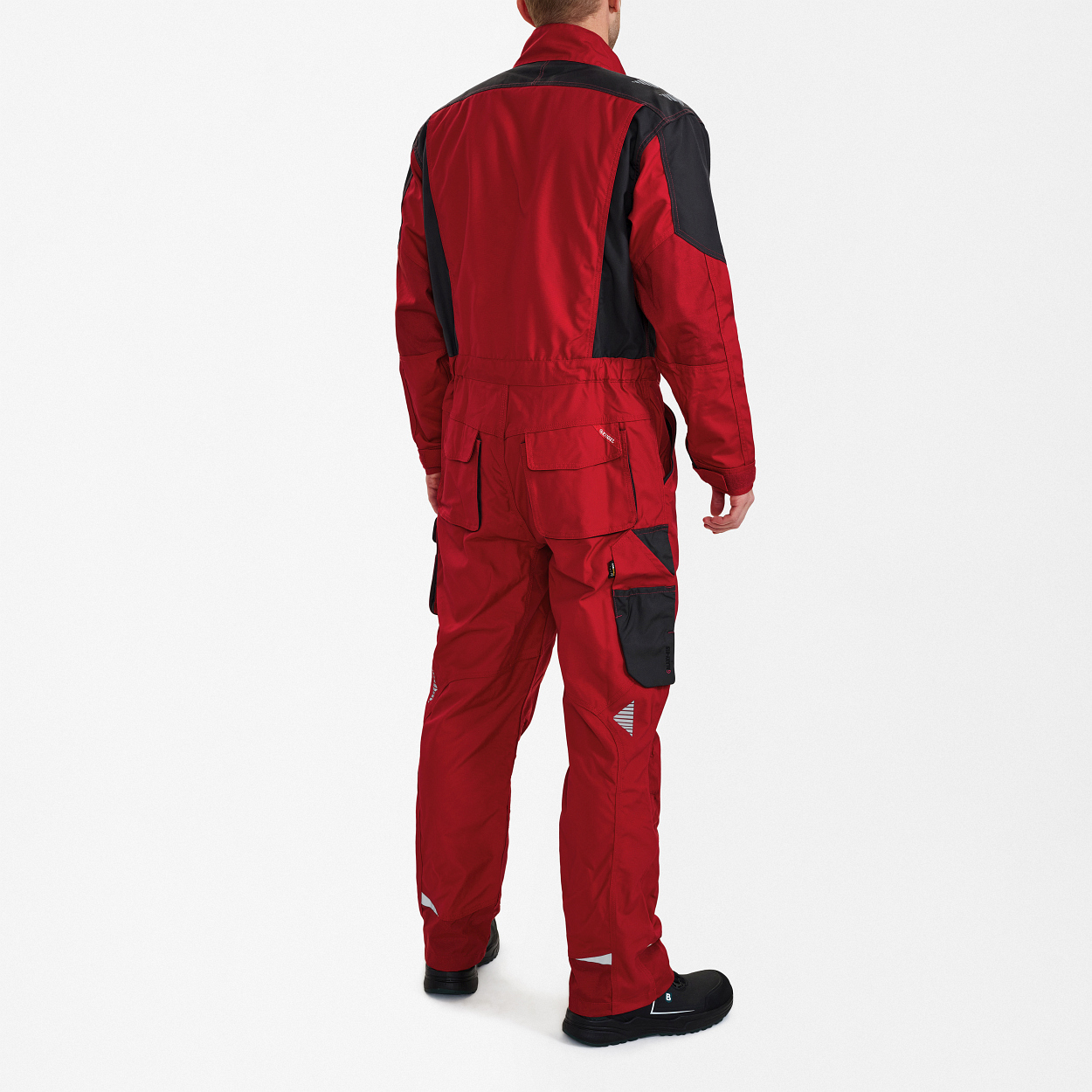 ENGEL Galaxy Overall in Tomato Red/Anthrazit Grau, Größe XS