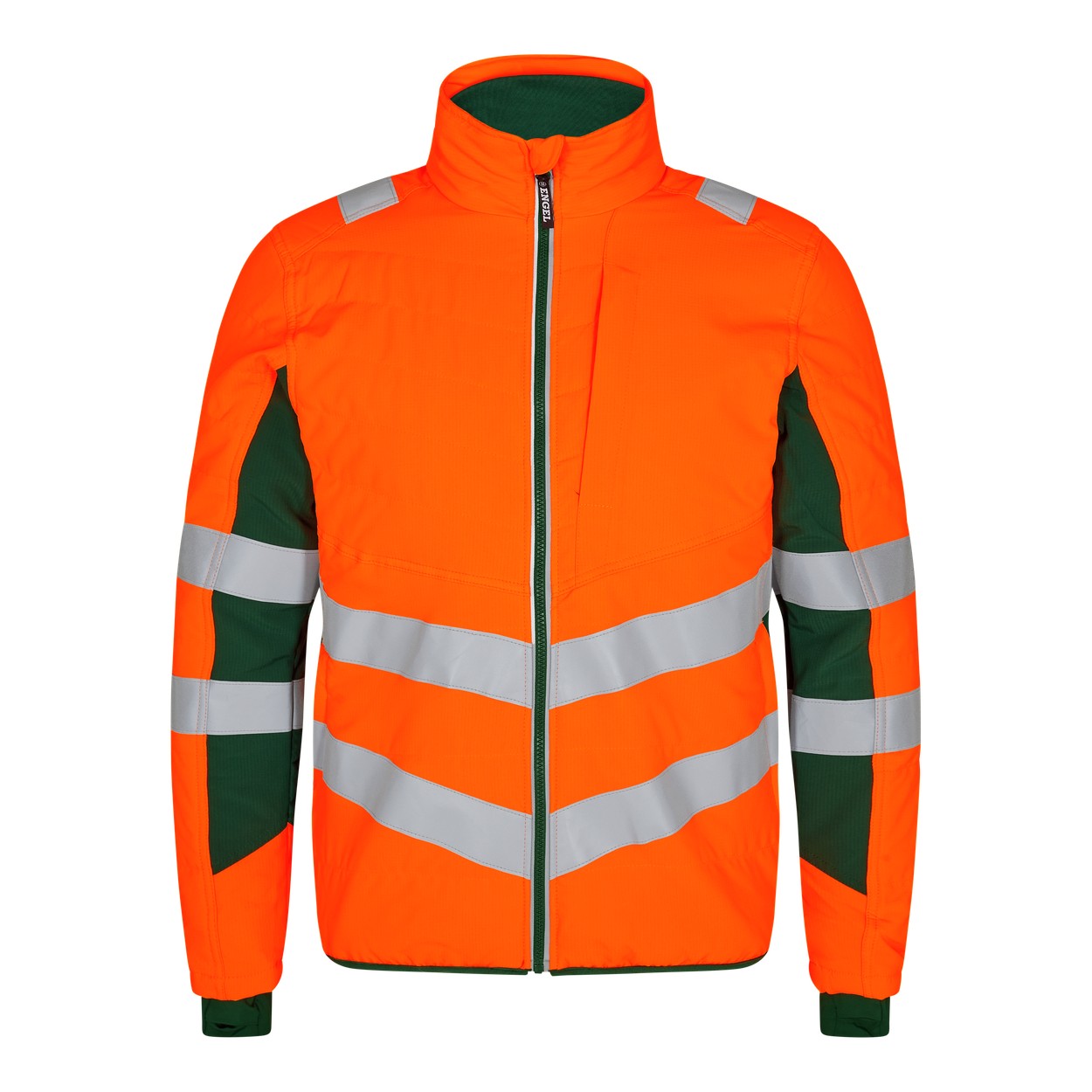 ENGEL Safety Stepp-Jacke in Orange/Grün, Größe XS