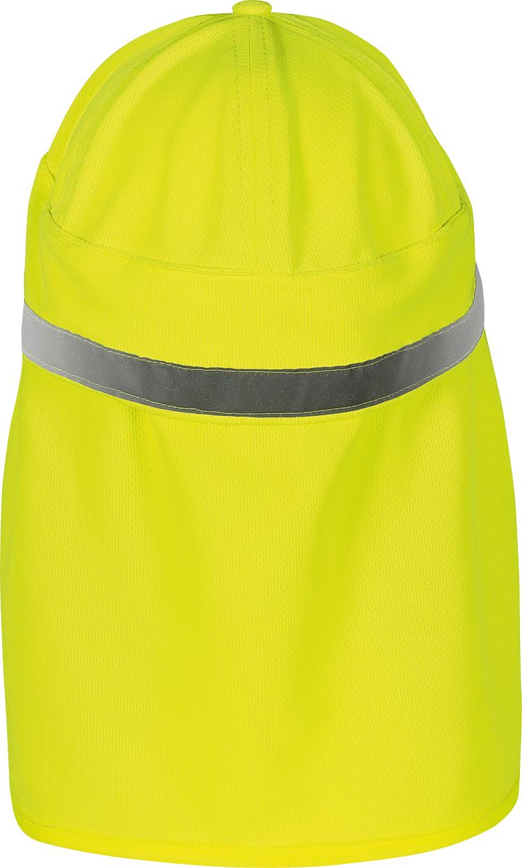 Warnschutz-Kappe mit Nackenschutz & UV-50 in leuchtgelb von Vizwell