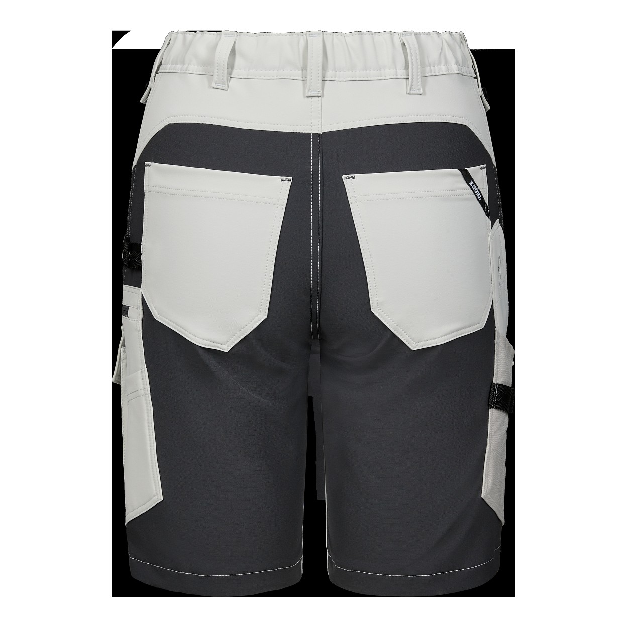 ENGEL Entire Damen Arbeitsshorts mit 4-Wege-Stretch in Bone White / Anthracite Grey, Größe 48