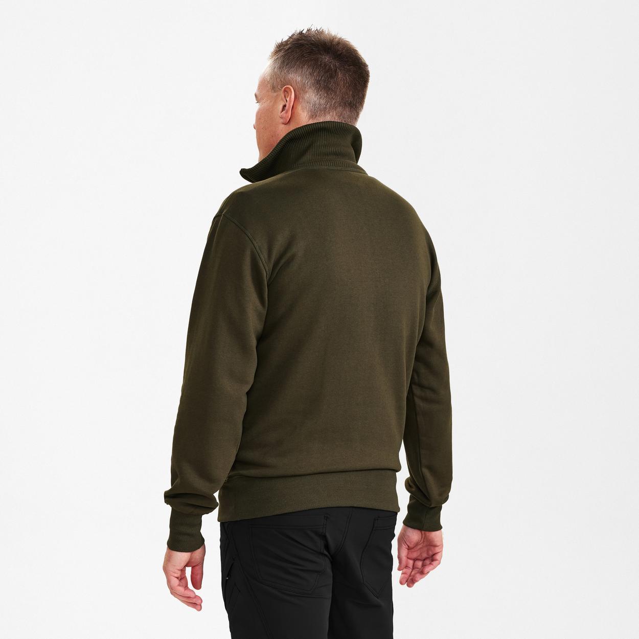 ENGEL Extend Sweatshirt mit hohem Kragen in Forest Green, Größe XS