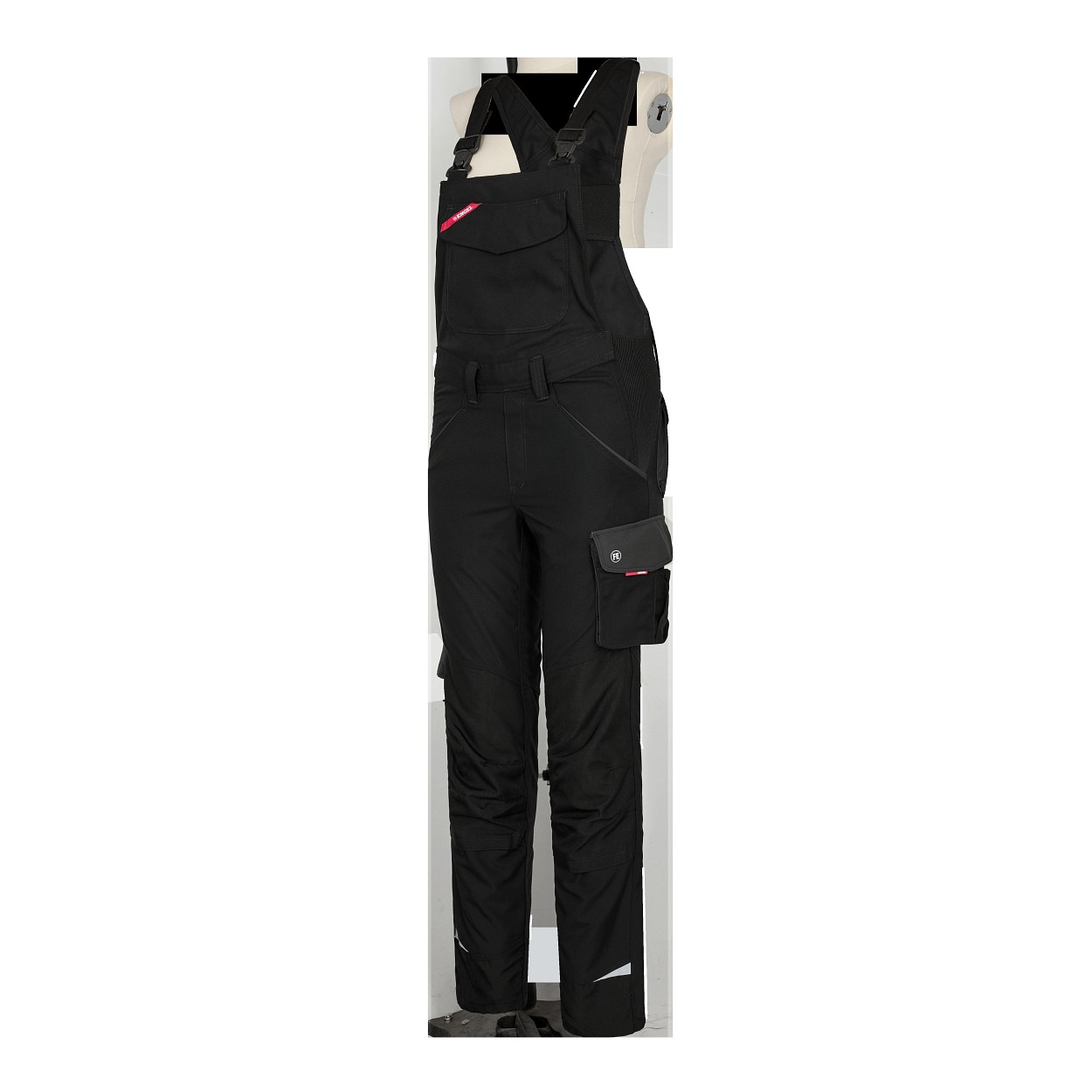 ENGEL Galaxy Damen Latzhose in Schwarz/Anthrazit Grau, Größe 48