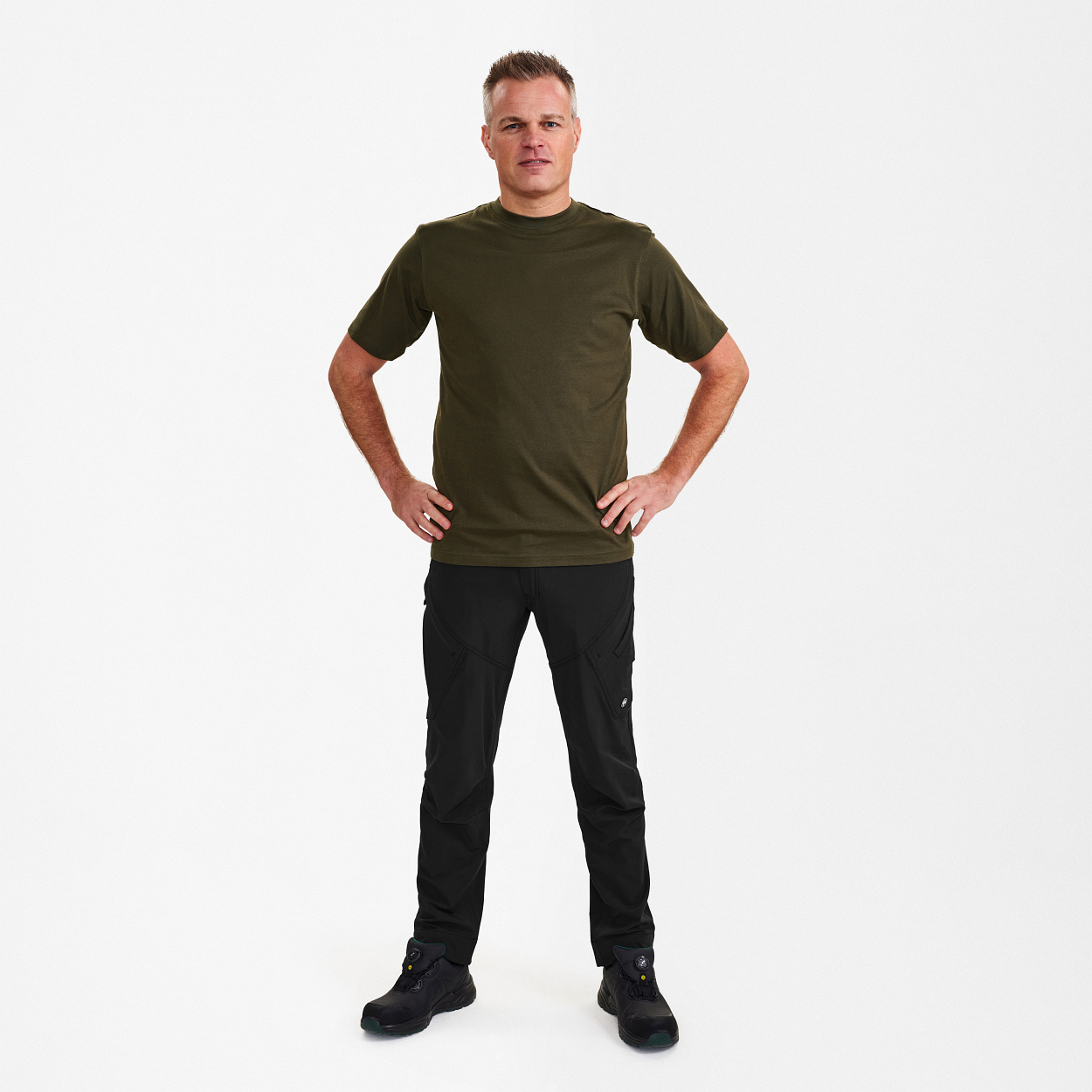 ENGEL Extend Baumwolle T-shirt in Forest Green, Größe XS