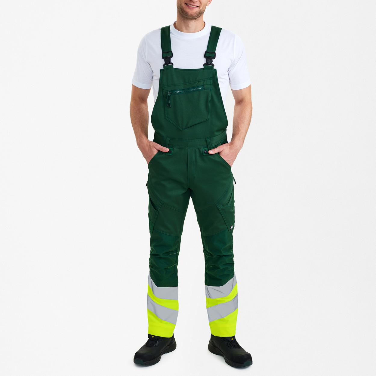 ENGEL Safety Latzhose mit 2-Wege-Stretch in Green/Hivis yellow, Größe 26