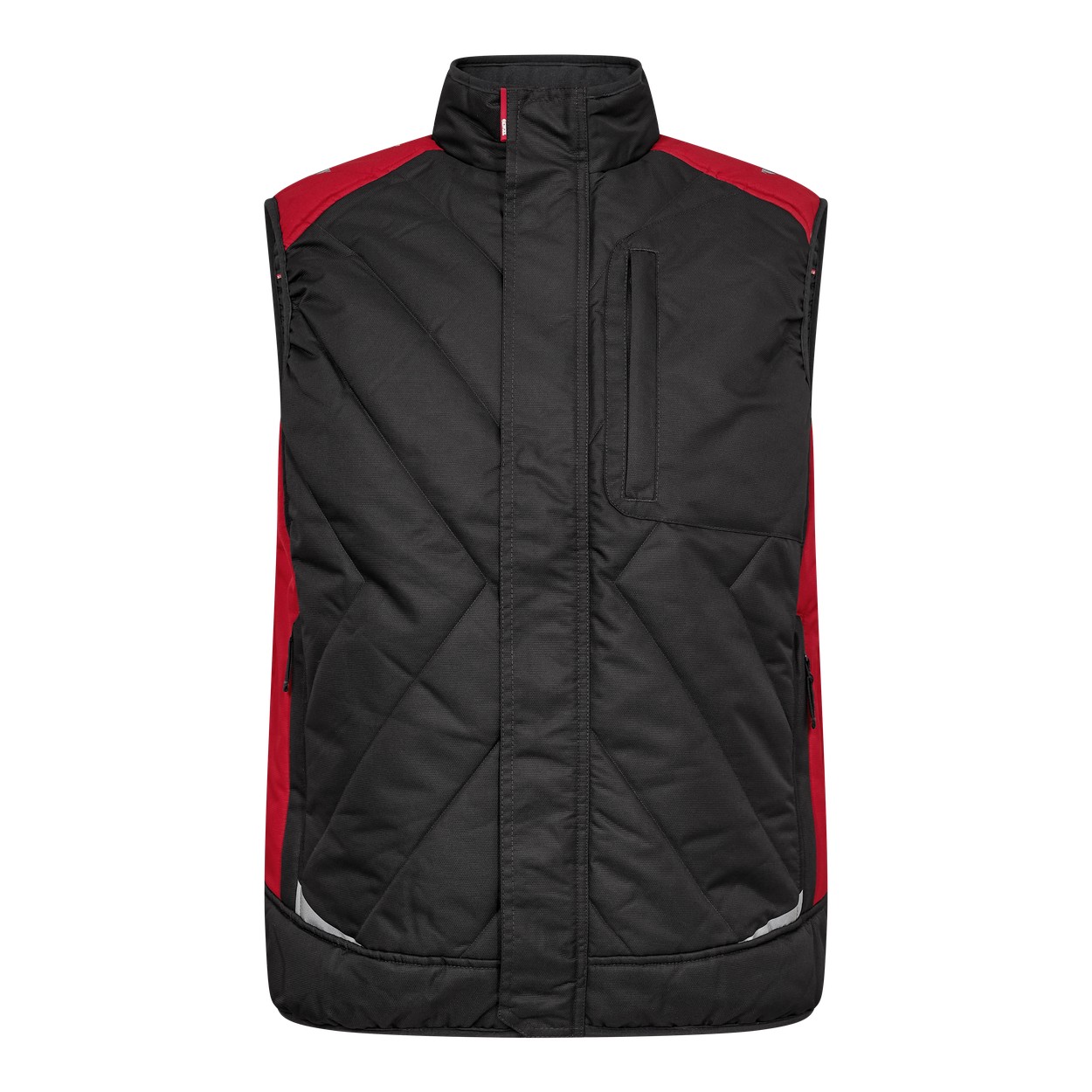 ENGEL Galaxy Stepp-Winterweste in Anthrazit Grau/Tomato Red, Größe XS