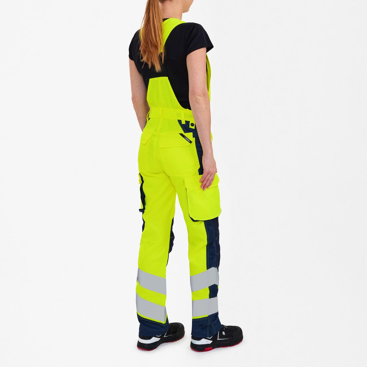 ENGEL Safety Light Damen Latzhose in Gelb/Blue Ink, Größe 48
