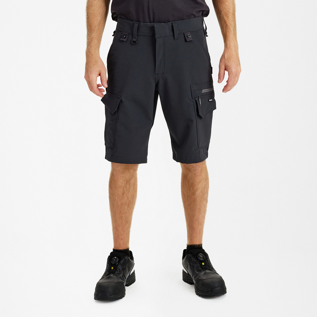 ENGEL Entire Shorts mit 4-Wege-Stretch in Anthrazitgrau/Schwarz, Größe 54