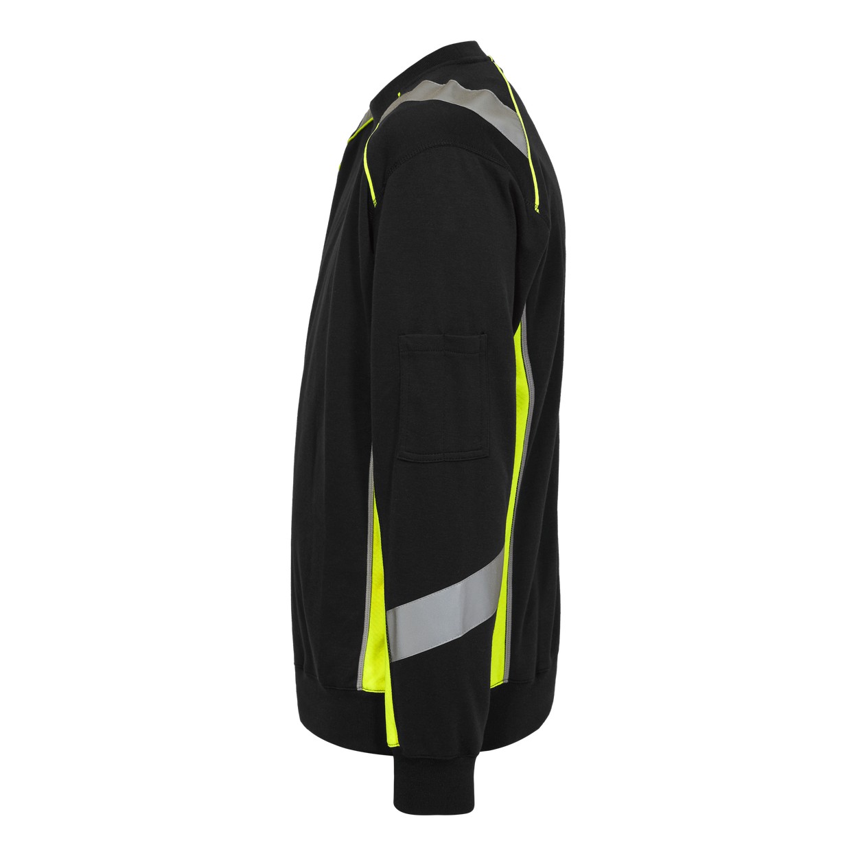 ENGEL Cargo Sweatshirt in Schwarz/Gelb, Größe XS