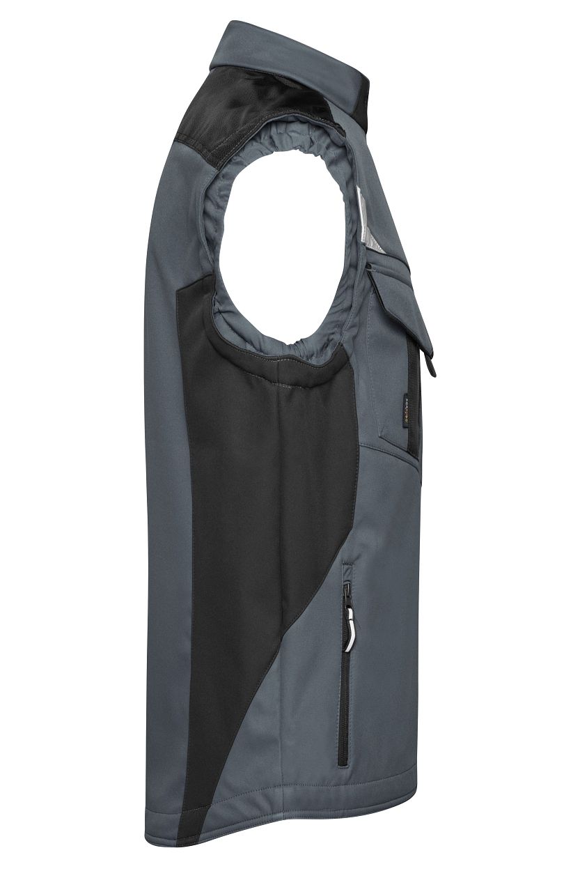 Workwear Softshell Vest - STRONG - "JN845" in Carbon/Black, Größe 6XL - Daiber