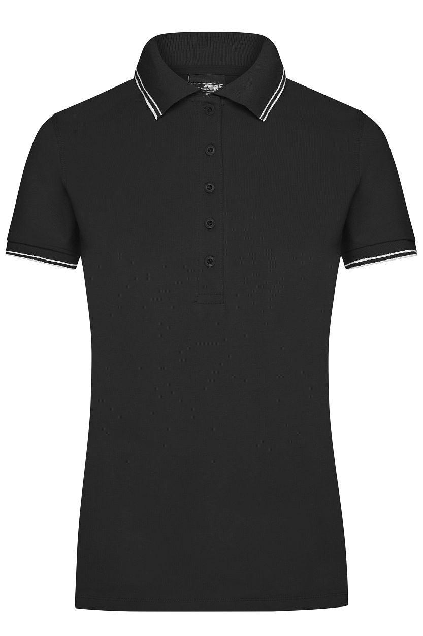 Ladies' Polo "JN985" in Black/White, Größe 2XL - Daiber