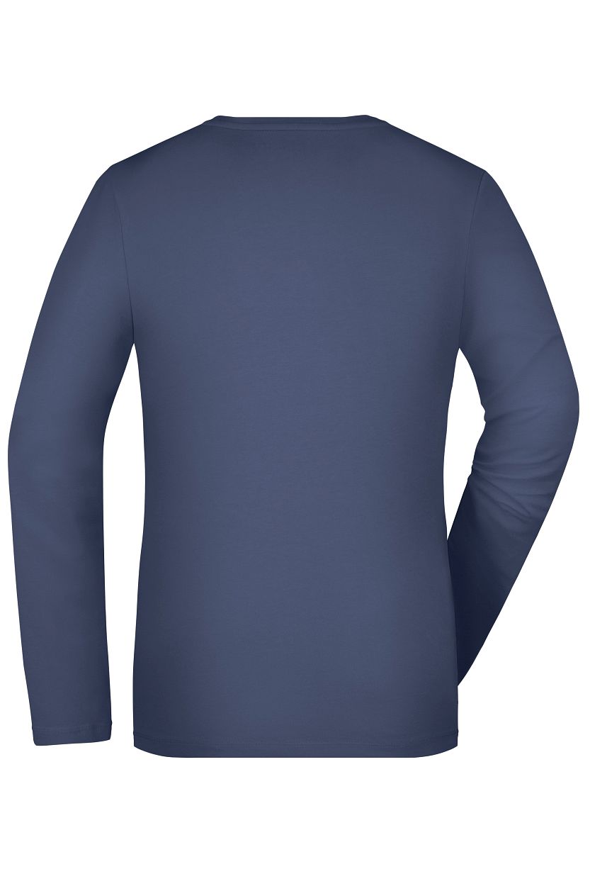 Ladies' Stretch Shirt Long-Sleeved "JN927" in Navy, Größe 2XL - Daiber