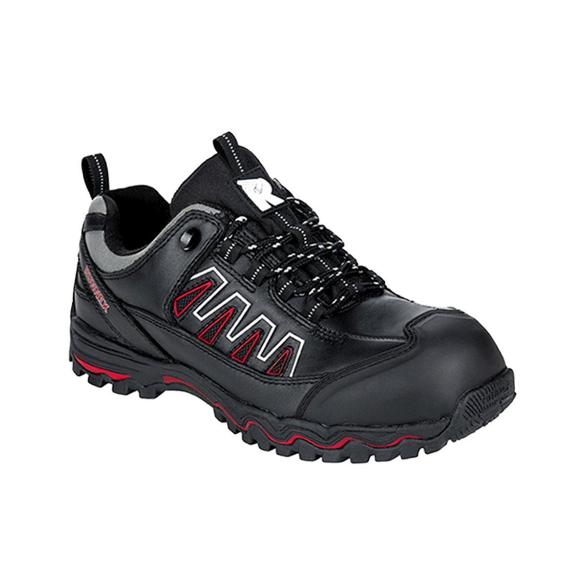 RUNNEX® S3-Sicherheitshalbschuhe LightStar in Schwarz / Rot, Gr. 48
