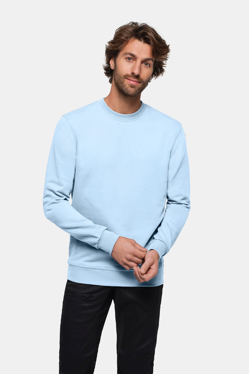 HAKRO 475 Sweatshirt MIKRALINAR® in Eisblau, Größe 6XL