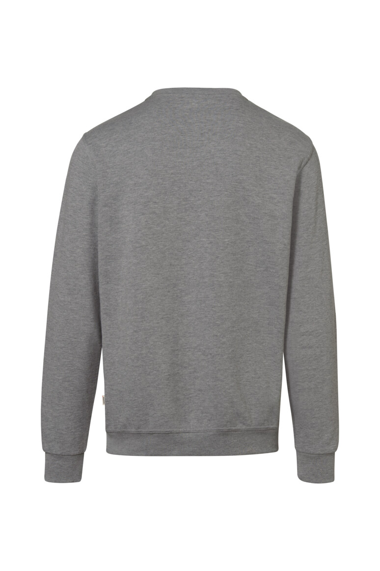 HAKRO 570 Sweatshirt Bio-Baumwolle GOTS in Grau meliert, Größe 6XL