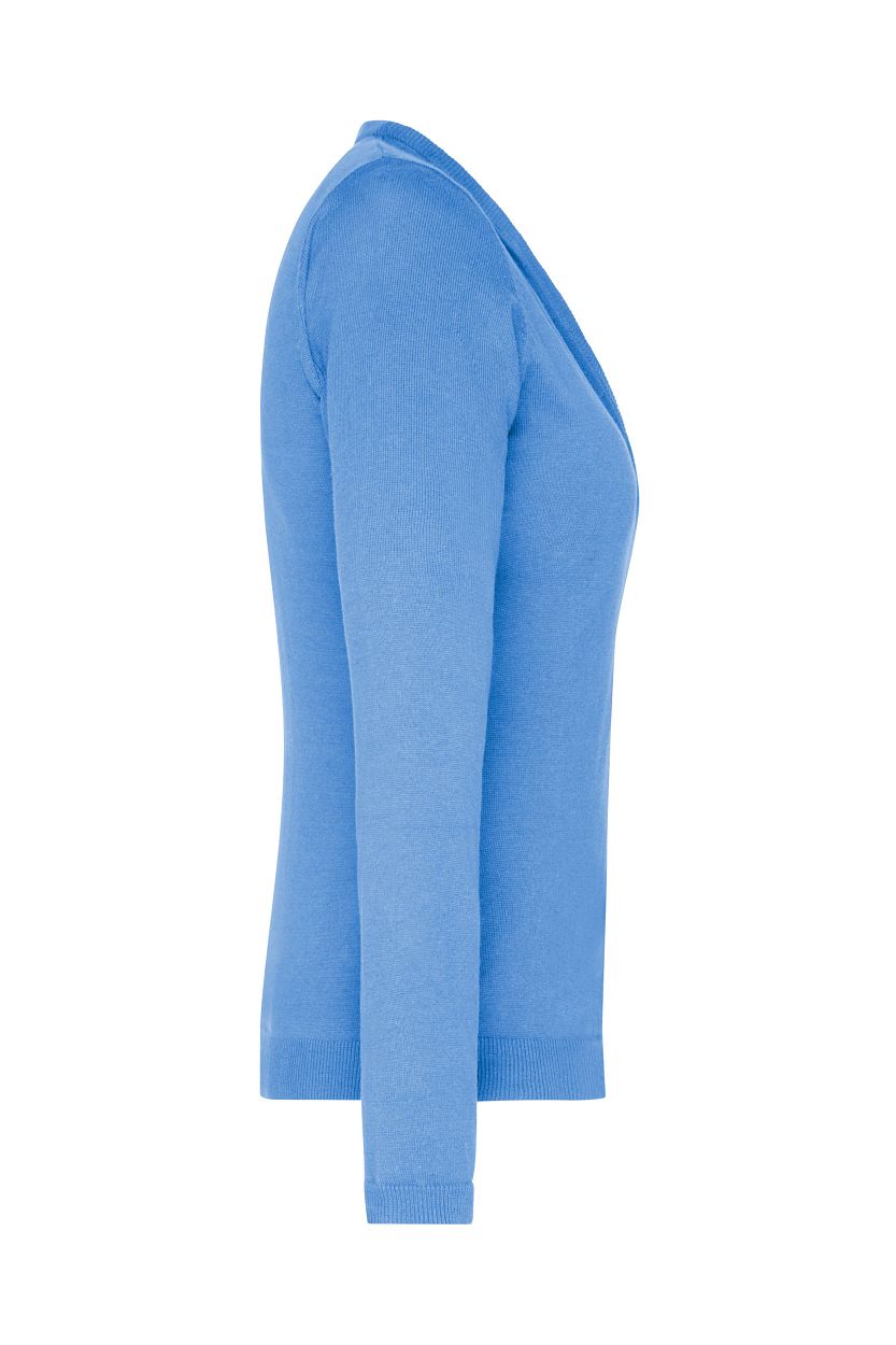 Ladies' V-Neck Cardigan "JN660" in Glacier-Blue, Größe 2XL - Daiber