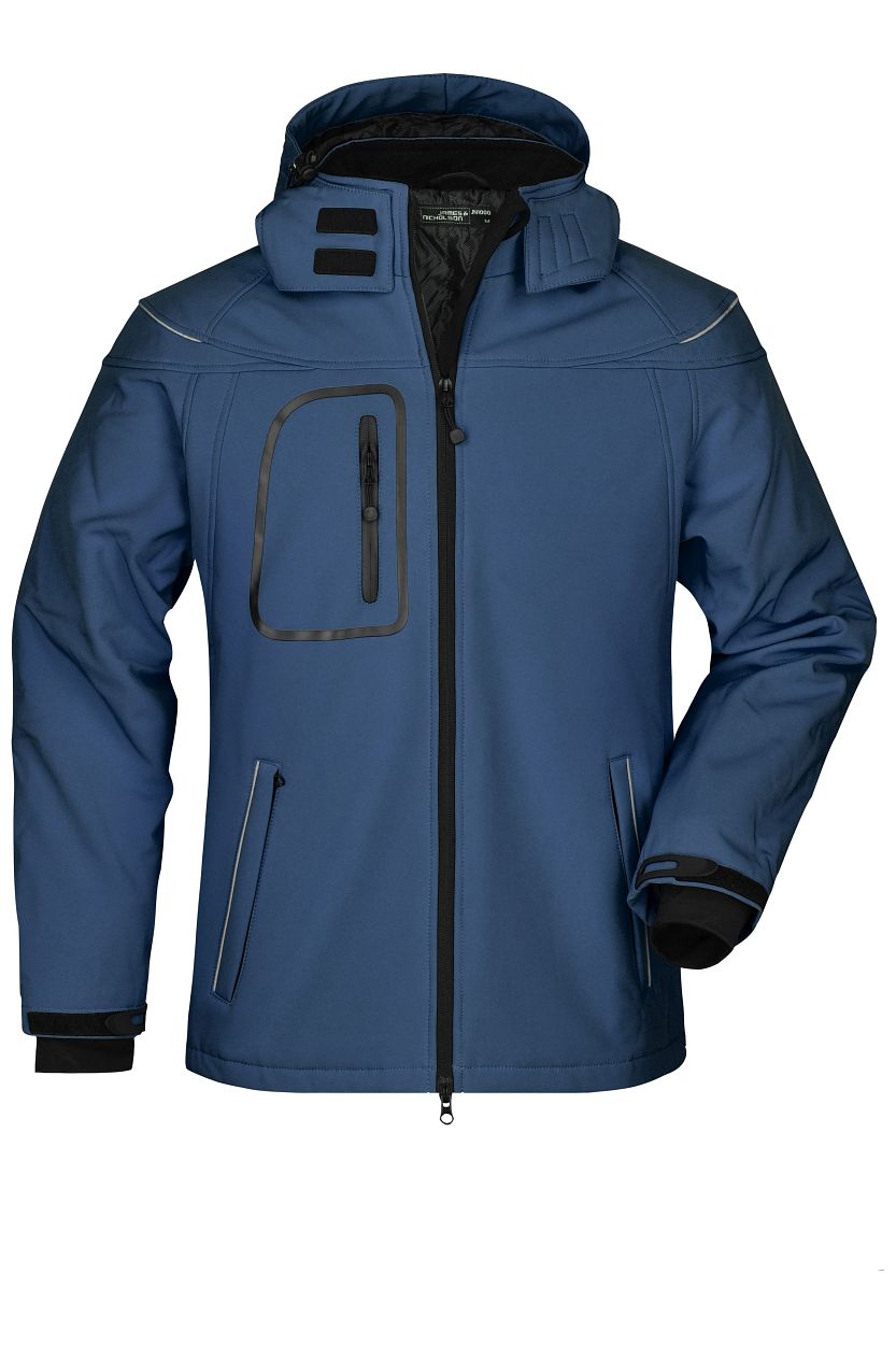 Men’s Winter Softshell Jacket "JN1000" in Navy, Größe 5XL - Daiber
