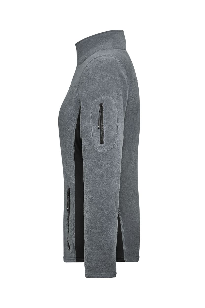 Ladies' Workwear Fleece Jacket - STRONG - "JN841" in Carbon/Black, Größe 4XL - Daiber