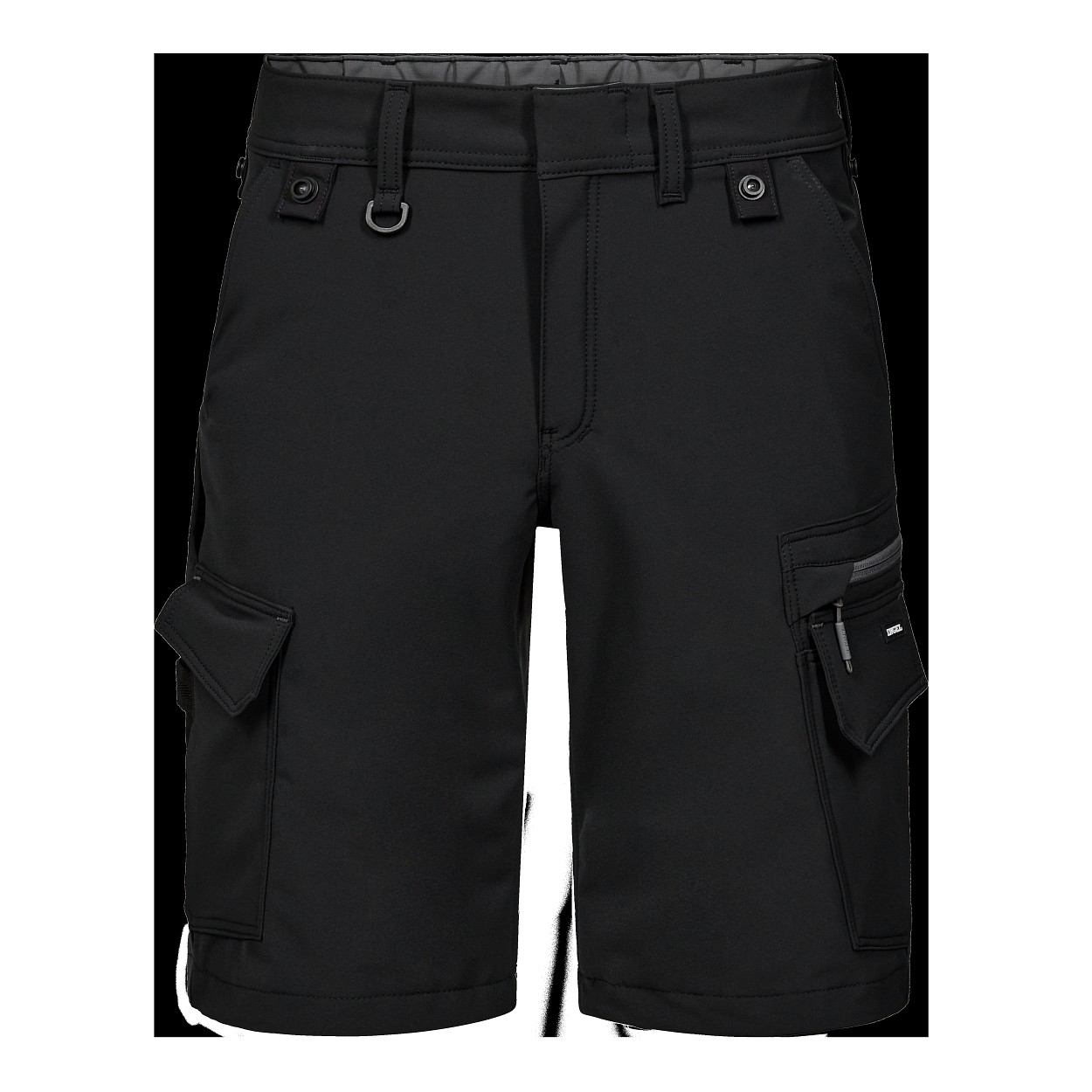 ENGEL Entire Arbeitsshorts mit 4-Wege-Stretch in Schwarz/Anthrazit Grau, Größe 54