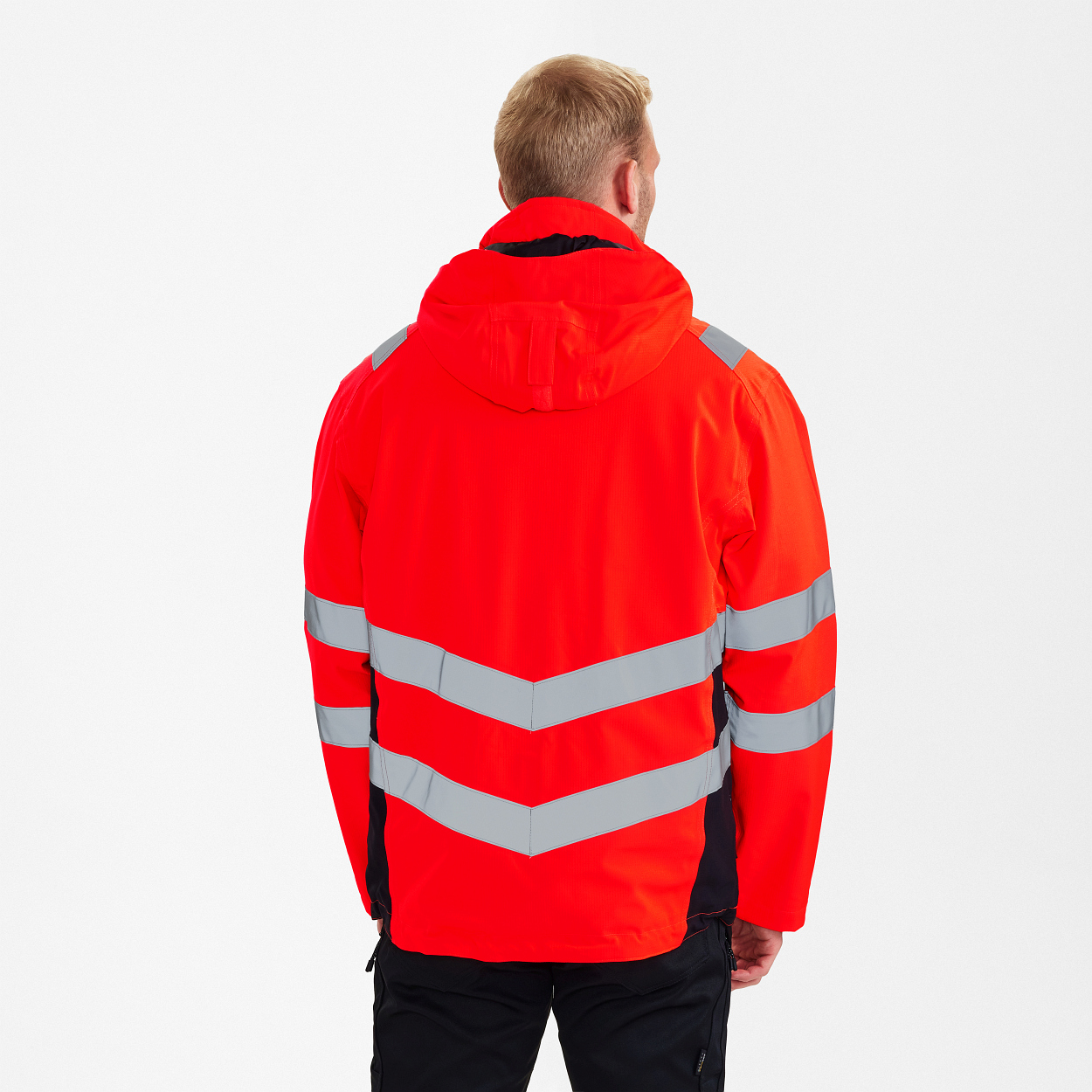 ENGEL Safety Shelljacke in Rot/Schwarz, Größe XS