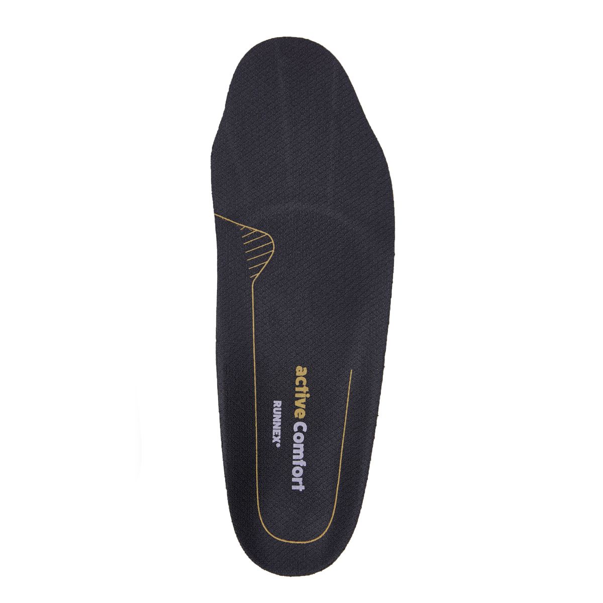 RUNNEX®Semi-orthopädische Einlegesohle activeComfort low in Schwarz / Gelb, Gr. 52