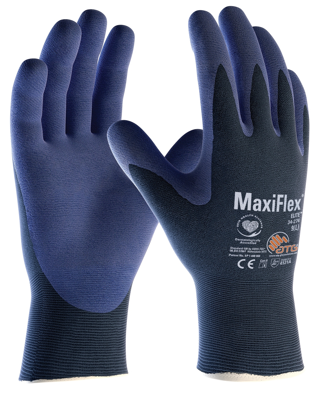 MaxiFlex® Elite™ Nylon-Strickhandschuhe (34-274) in Blau, Größe 6