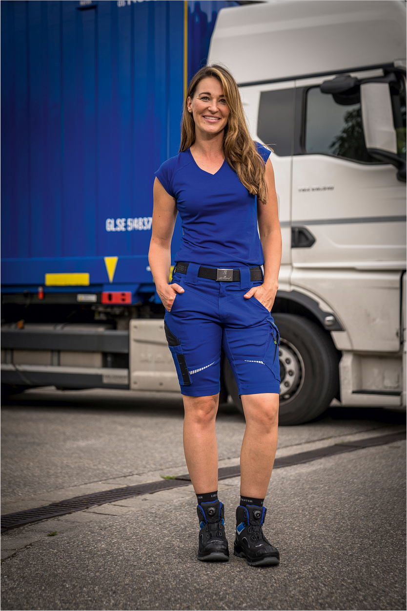 Damen T-Shirt "Lisa" Flex Line Kornblau FLXDT, Gr. 52 von Leibwächter