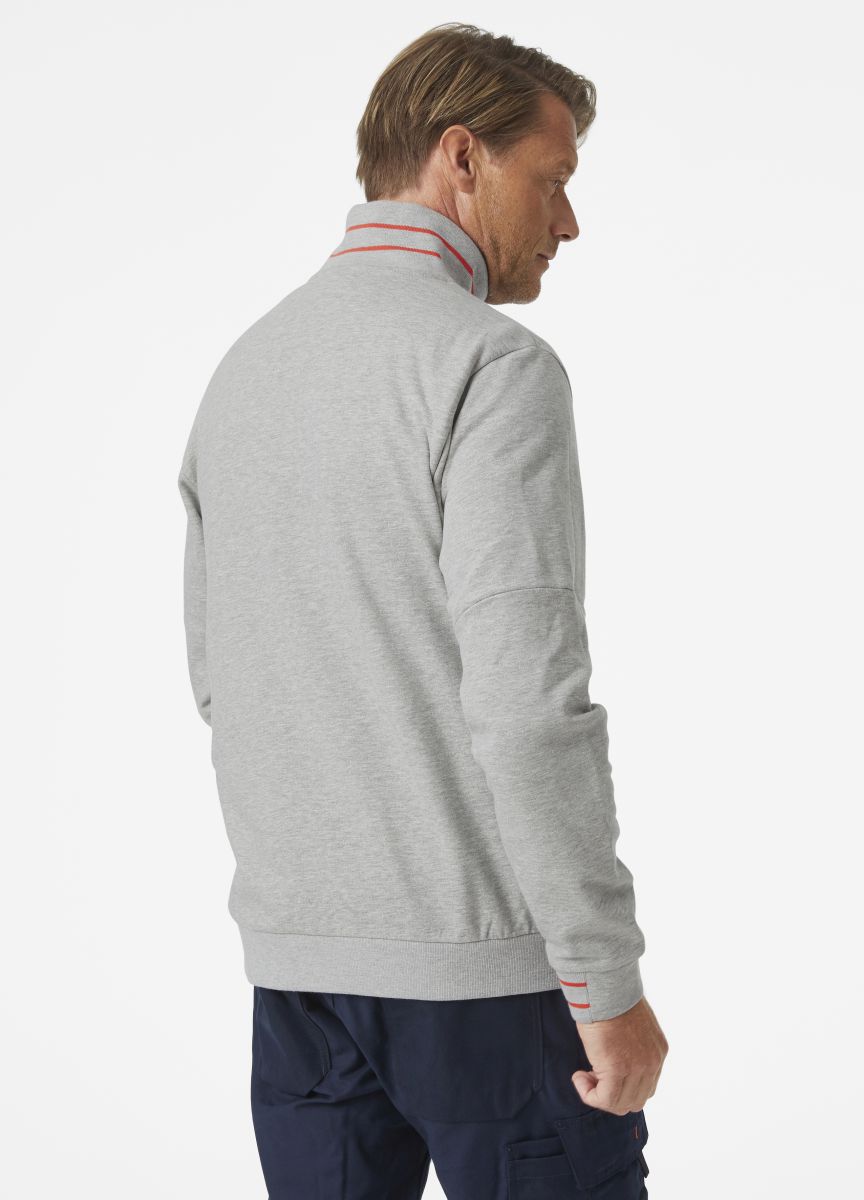 Zip Sweatshirt Kensington in Grey Melange, Gr. 4XL von Helly Hansen Workwear