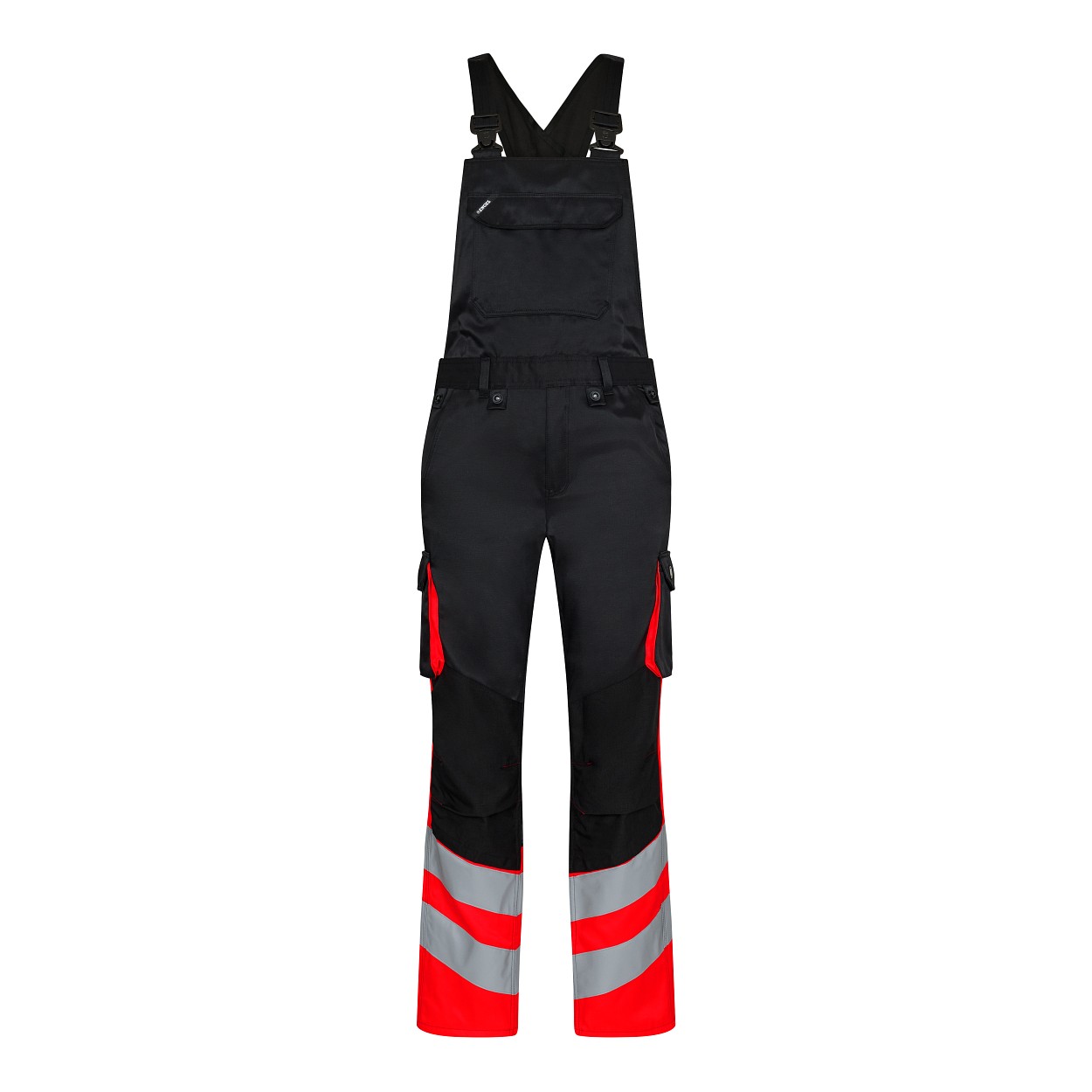 ENGEL Safety Light Latzhose in Schwarz/Rot, Größe 106