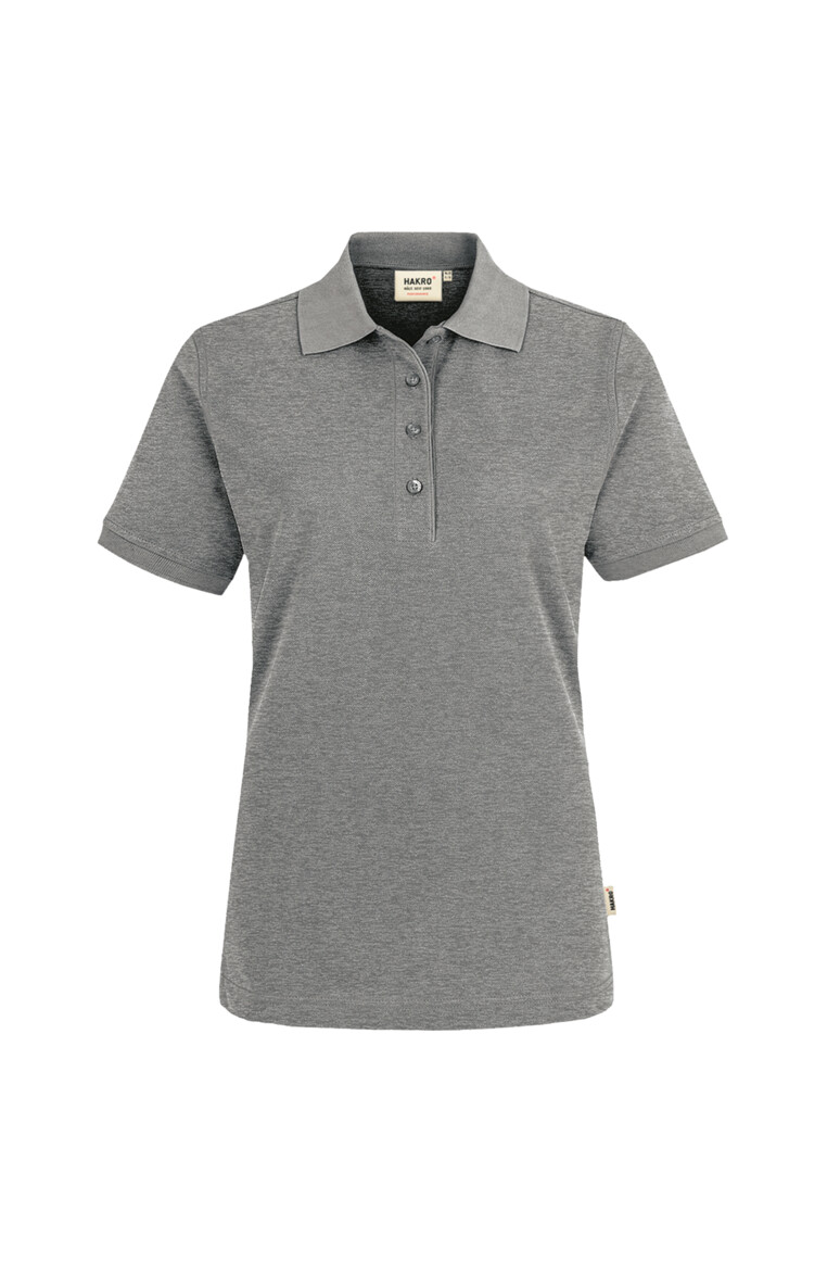 HAKRO 216 Damen Poloshirt MIKRALINAR® in Grau meliert, Größe 6XL
