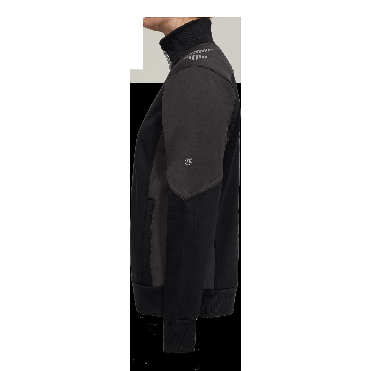 ENGEL Galaxy Damen Sweatcardigan in Schwarz/Anthrazit Grau, Größe XS