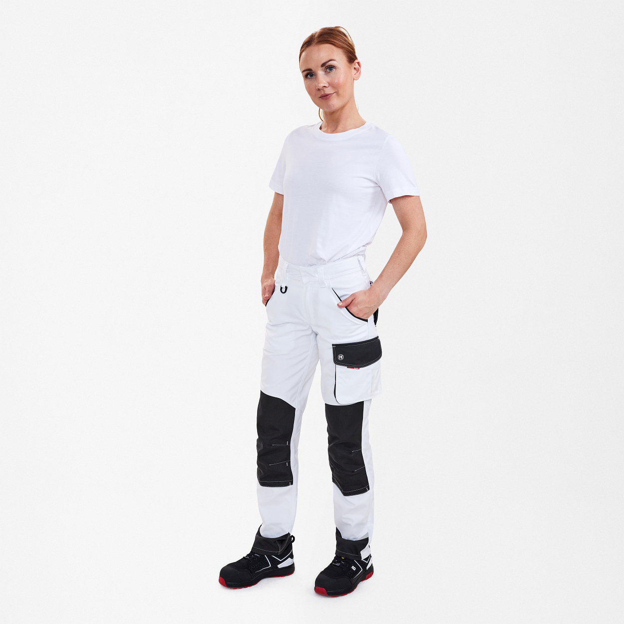 ENGEL Galaxy Damen Bundhose in Weiss/Anthrazit Grau, Größe 48