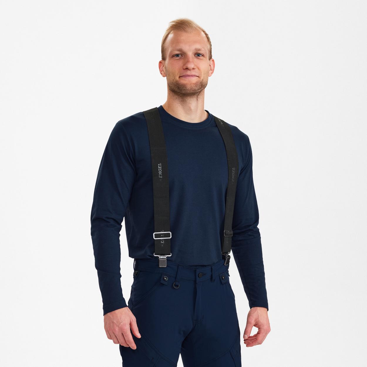 ENGEL Elastische Hosenträger in Schwarz, Größe One size