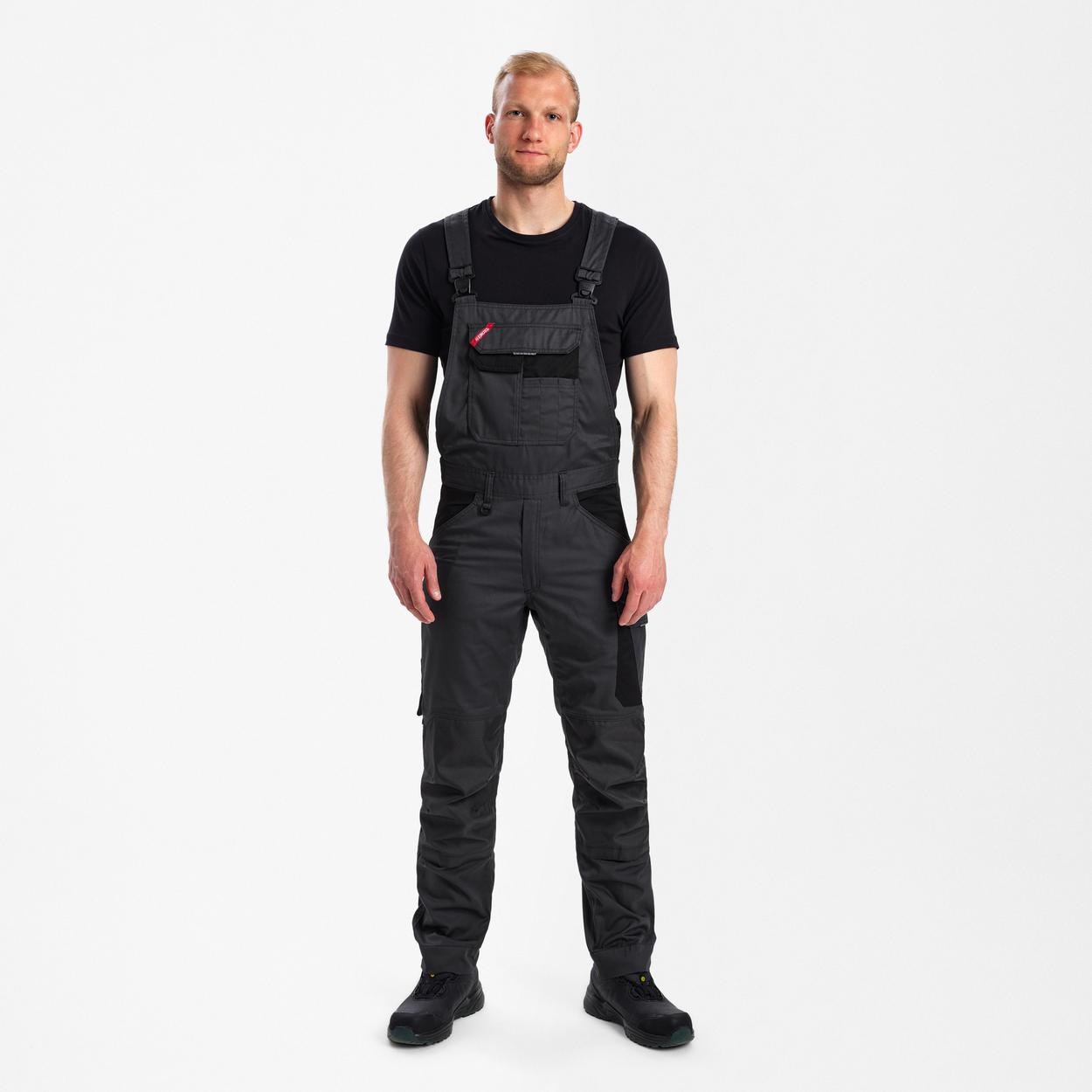 ENGEL Venture Latzhose in Anthrazitgrau/Schwarz, Größe 26