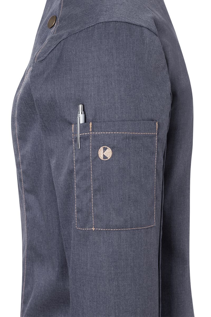 Damenkochjacke Jeans-Style Größe 58 in Vintage black von Karlowsky