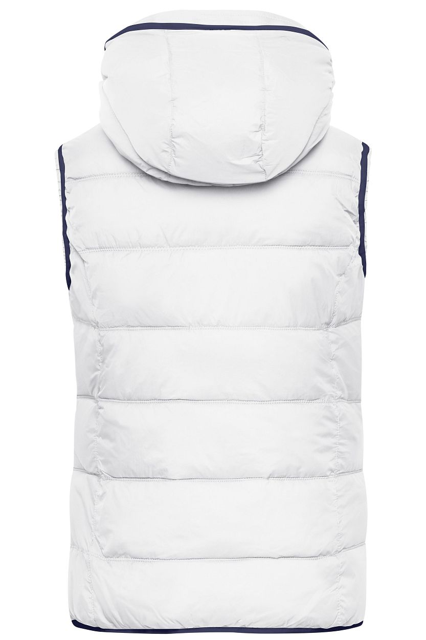 Ladies' Maritime Vest "JN1075" in White/Navy, Größe 2XL - Daiber