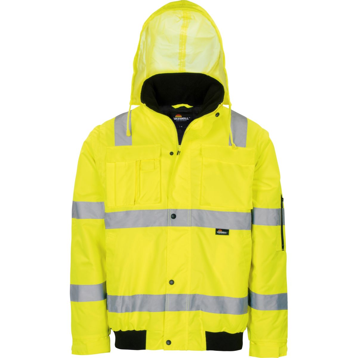 Pilotenjacke mit Schulterreflex leuchtgelb von Vizwell